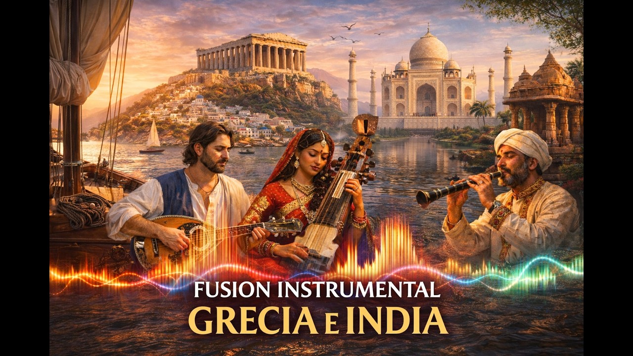 Música Instrumental Fusión Grecia e India 🎶 Bouzouki, Sarangi y Sonidos Relajantes