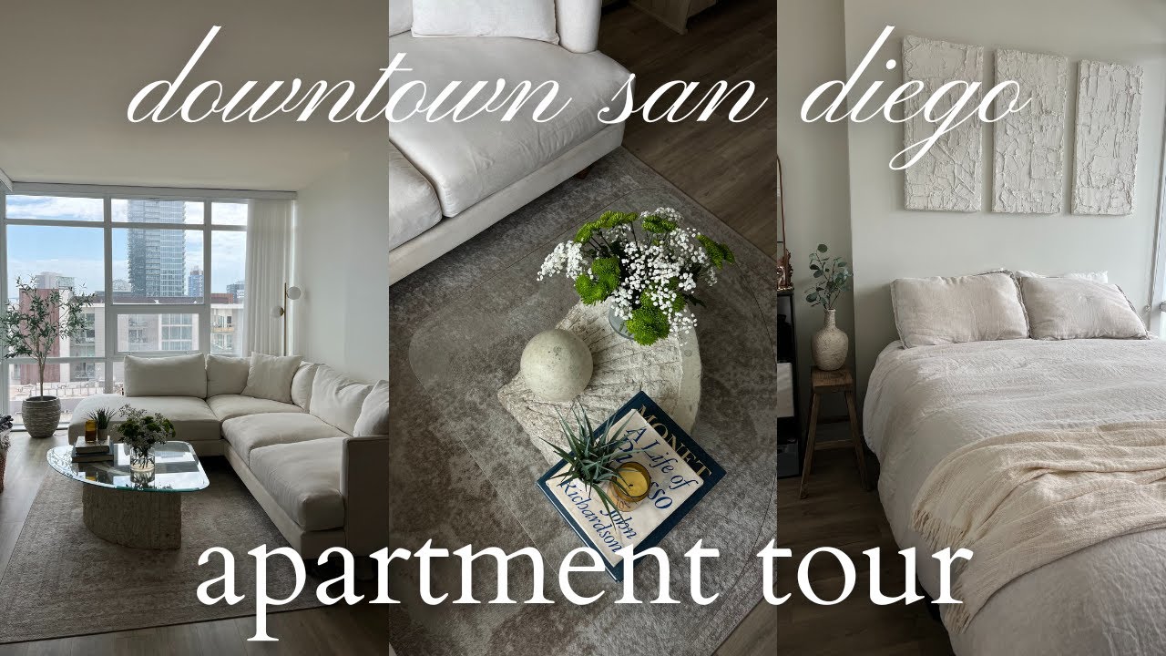 SAN DIEGO APARTMENT TOUR! 🏠 our one bedroom tiny apartment in downtown SD + home decor