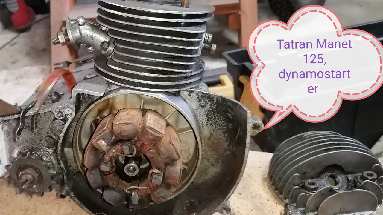 Motor Manet Tatran 125, pokračování s motorem, demontáž dynamostarteru, nový stahovák