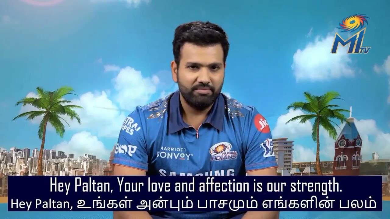 ROHIT SHARMA Talking Tamil/ IPL 2021/ MUMBAI INDIANS/