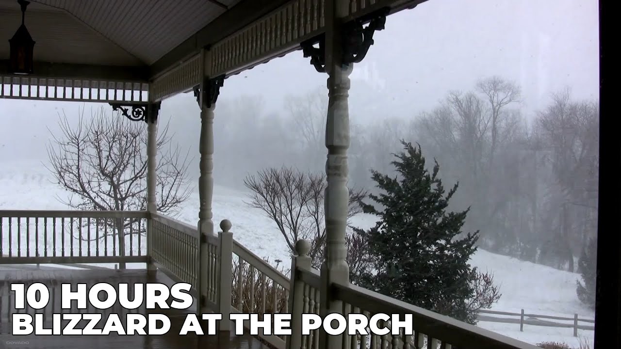 Blizzard at the Porch | Howling Snowstorm | Winter Ambience | Howling Sounds of Wind