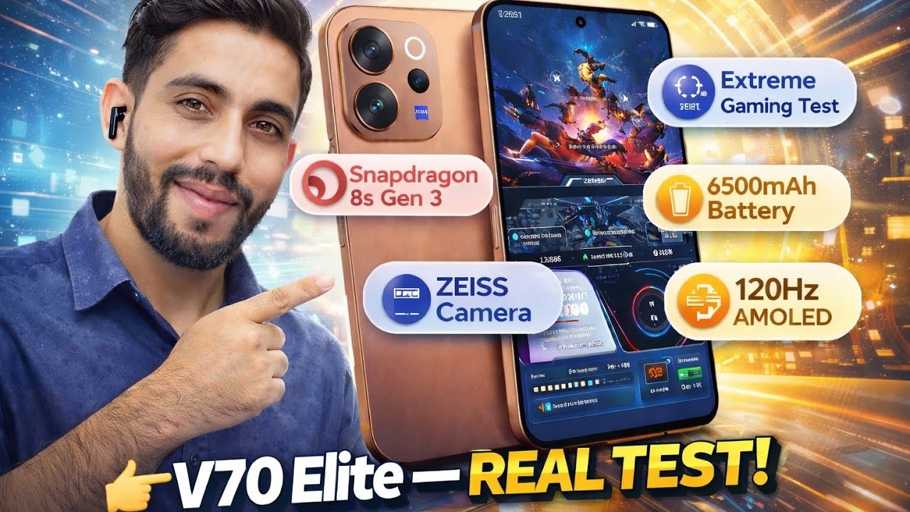 Vivo V70 Elite Gaming Test 🔥 Snapdragon 8s Gen 3 Beast | BGMI, CODM, Genshin Impact FPS Test