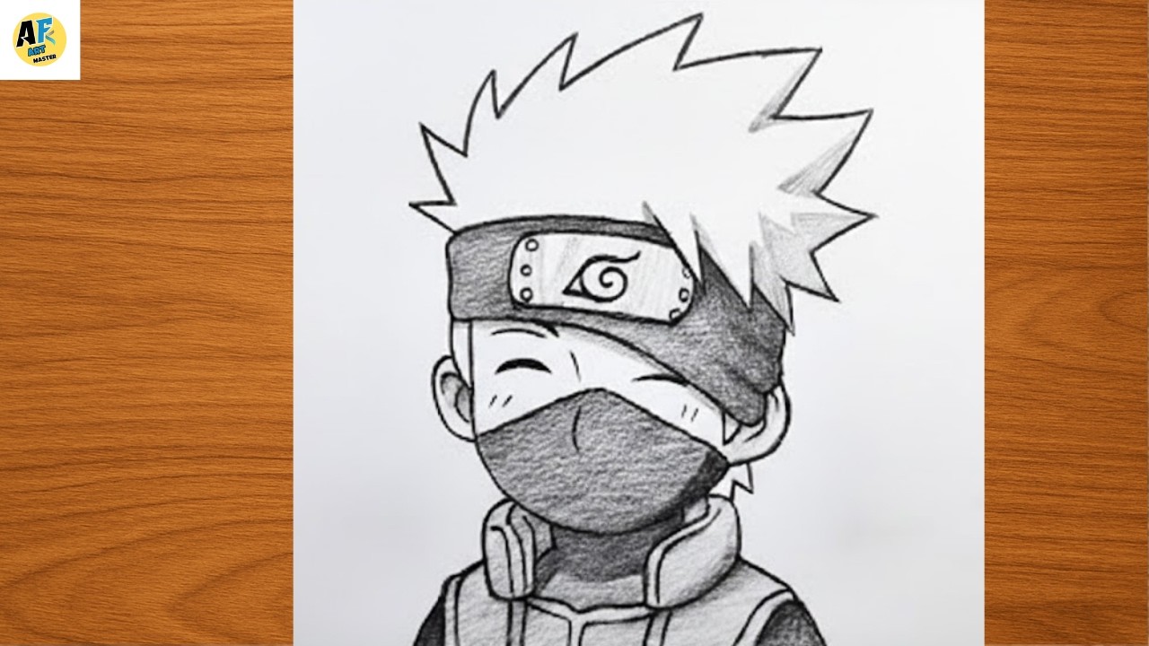 How to Draw Kakashi  Step by Step|Draw anime boy |Easy Anime Drawing Tutorial for Beginners (Naruto)