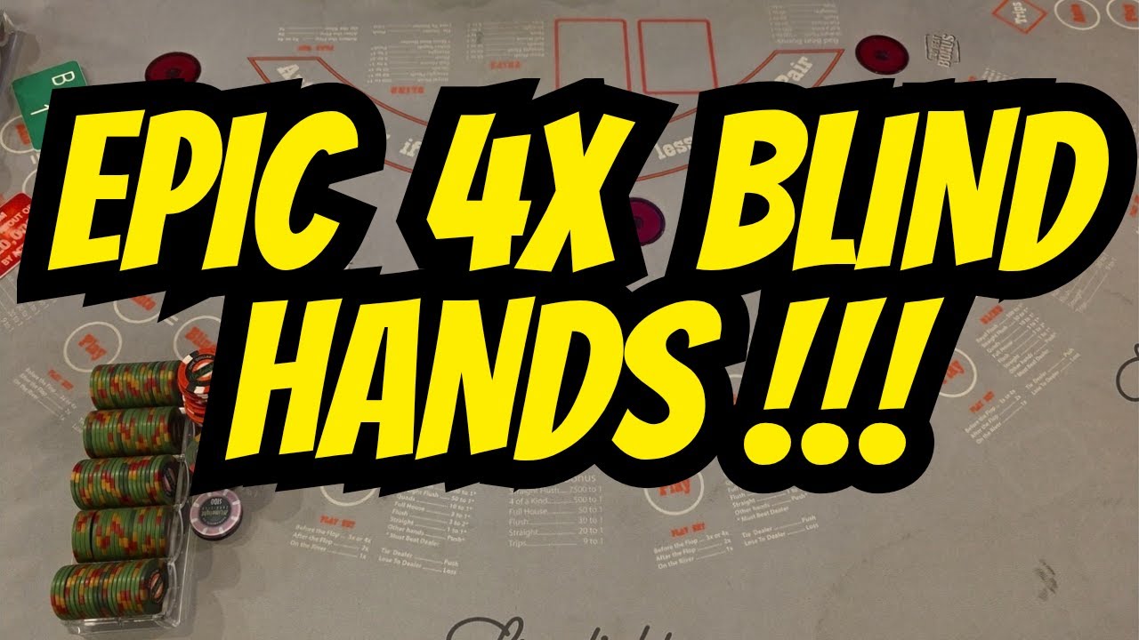 Epic 4x Blind Hands on Ultimate Texas Hold 'Em!!!