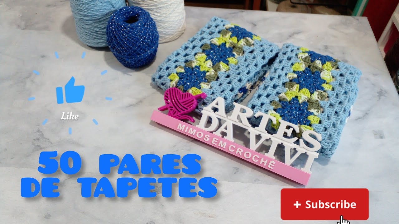 11/50 pares de tapetes 2025 #crochet #zerosobras #artesanato