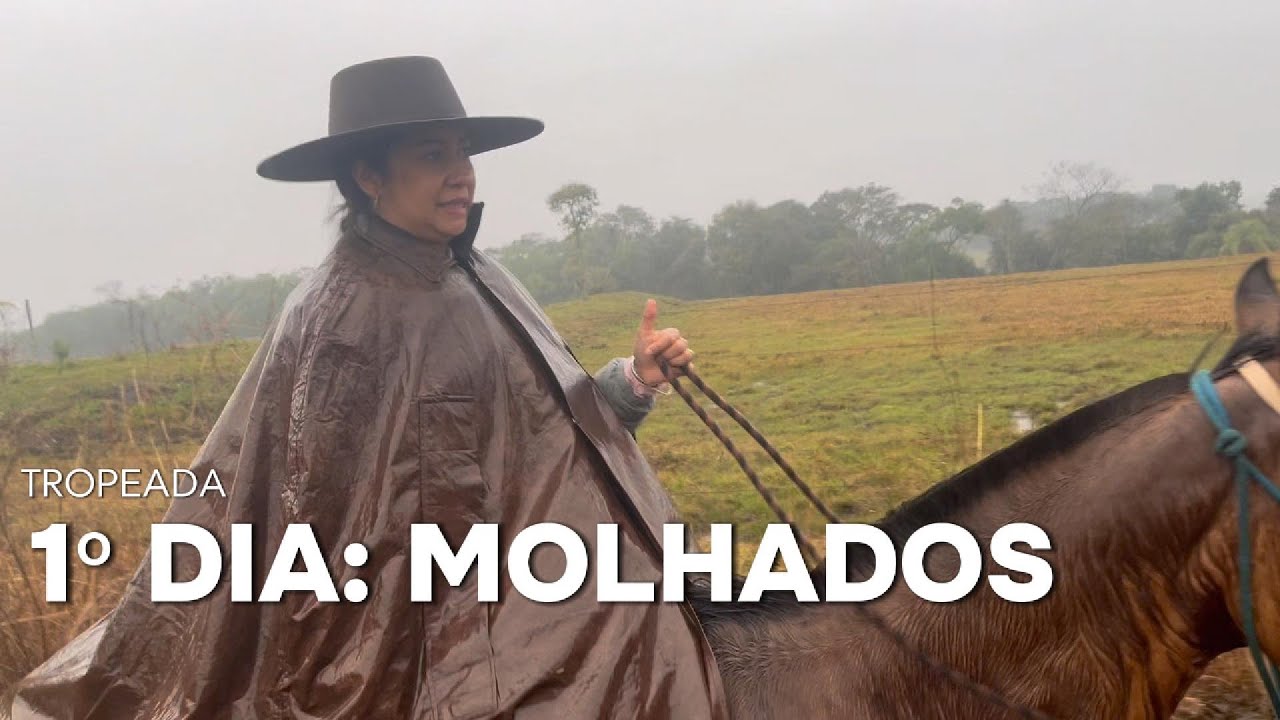 Começou com chuva! Primeiro dia de tropeada no barro e na raça