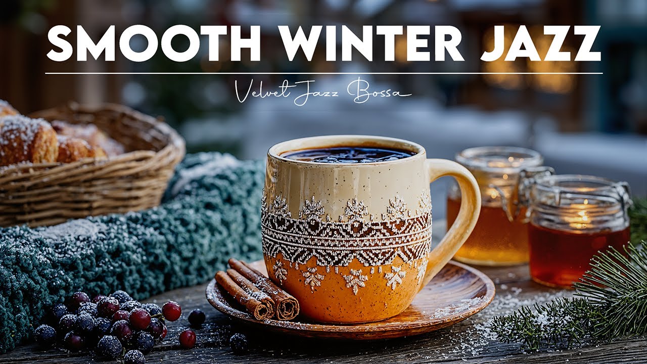 Smooth Winter Coffee Jazz 🎵☕ Cozy Bossa Nova Piano for Snowy Mornings, Relaxation & Productivity