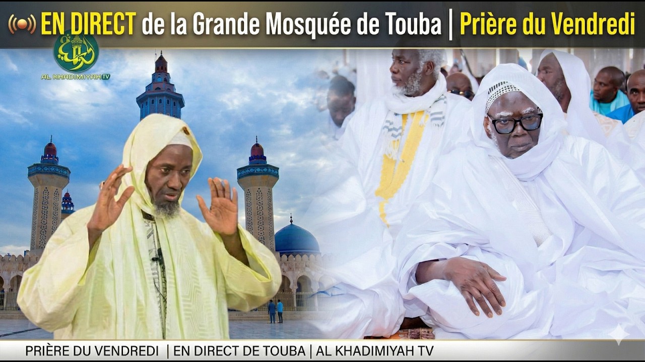 🔴 EN DIRECT de la Grande Mosquée de Touba | Prière du Vendredi – 9 Ramadan 1447H | 27 Février 2026