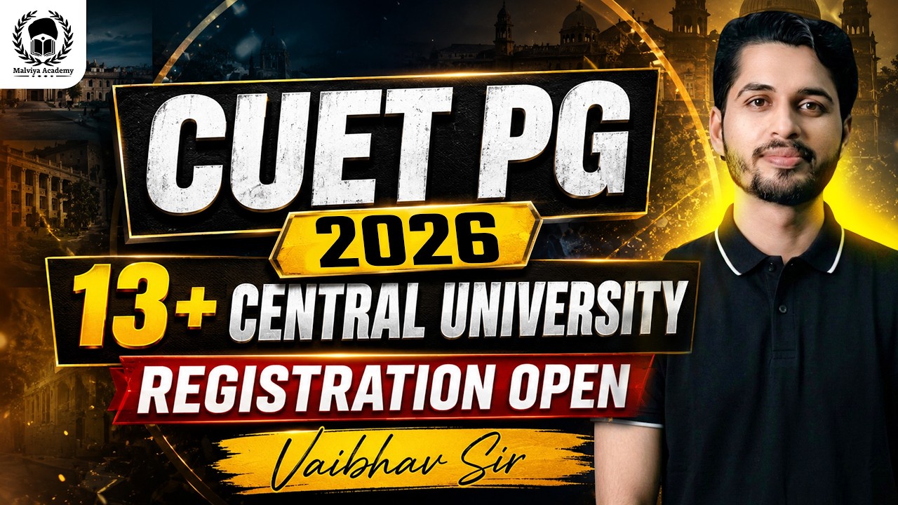 13+ Central University Registration Start for CUET PG 2026 Counselling | Vaibhav Sir