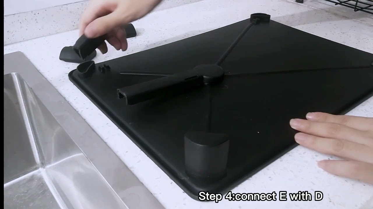 2 tier dish drying rack with drainboard