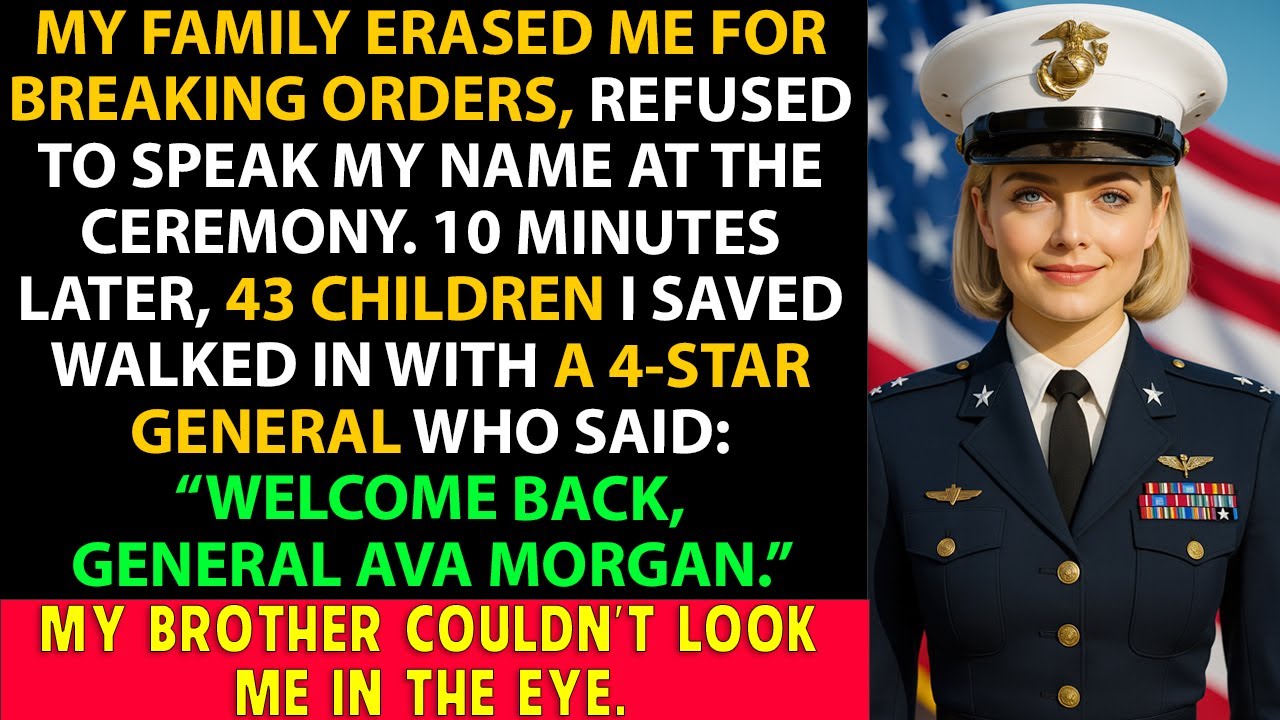 My Family Erased Me For Breaking The Rules — Then A General Stood And Called Me His Hero.