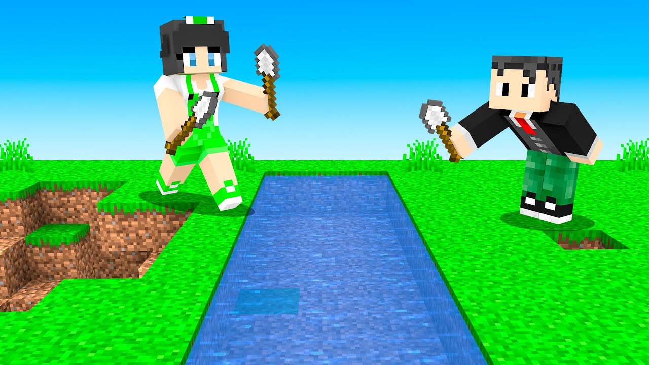 CAIU NO BURACO GIGANTE NO MINECRAFT