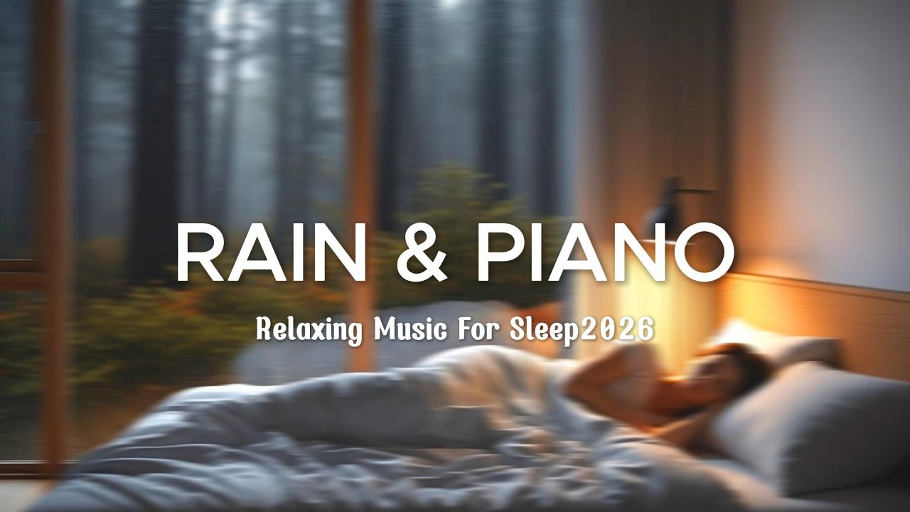 Rain on the Garden Pond 🌧🪨  Sleep & Meditation🌧🌿 #sleepmusic #meditationmusic #relaxingpianomusic