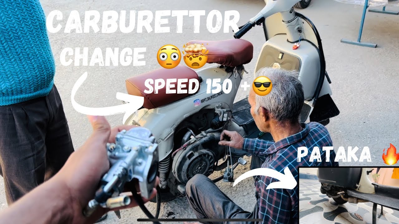 Bajaj Chetak Carburettor change 🤯😳|| Bajaj Chetak Top Speed 💯 || ​⁠@appivlogs77