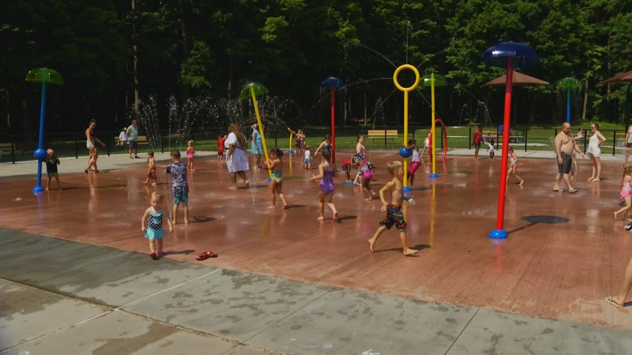 keeping cool, making a splash at the Camillus Splash Pad