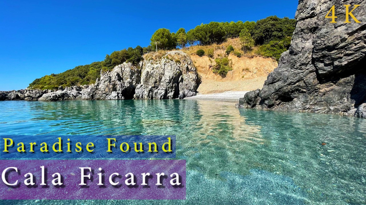 Cala Ficarra Beach 🇮🇹 Maratea | 4K Walking Tour with Natural Sounds
