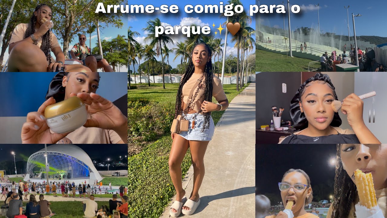 VLOG: arrume-se comigo, fui no parque, fazendo meus cílios em casa!!🏞️✨🤎
