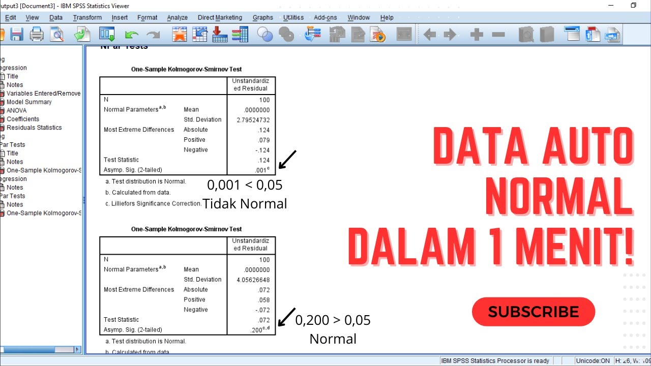 Cara Mengatasi Data Tidak Normal di SPSS | Transform Log (Tutorial Lengkap)