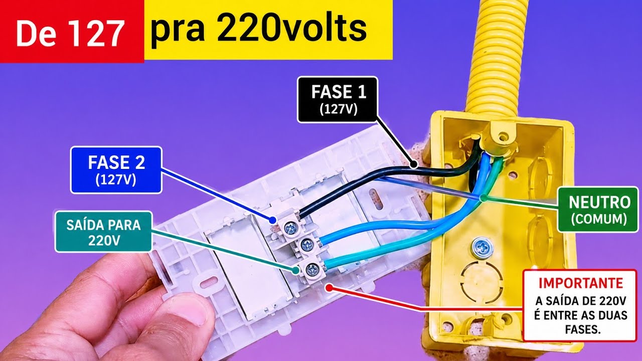 Como transformar uma tomada 127 volts de uso específico em tomada 220 volts