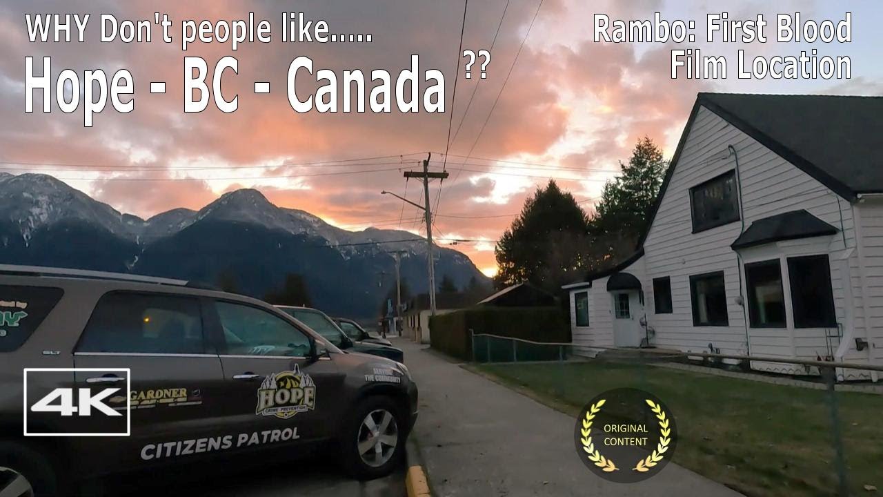 [4K] Relaxing Walk HOPE BC: Rambo First Blood Film Location | Vancouver day trip. Small town Canada