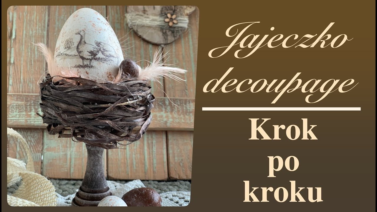 Яйцо в гнезде - #урок #декупаж пошагово