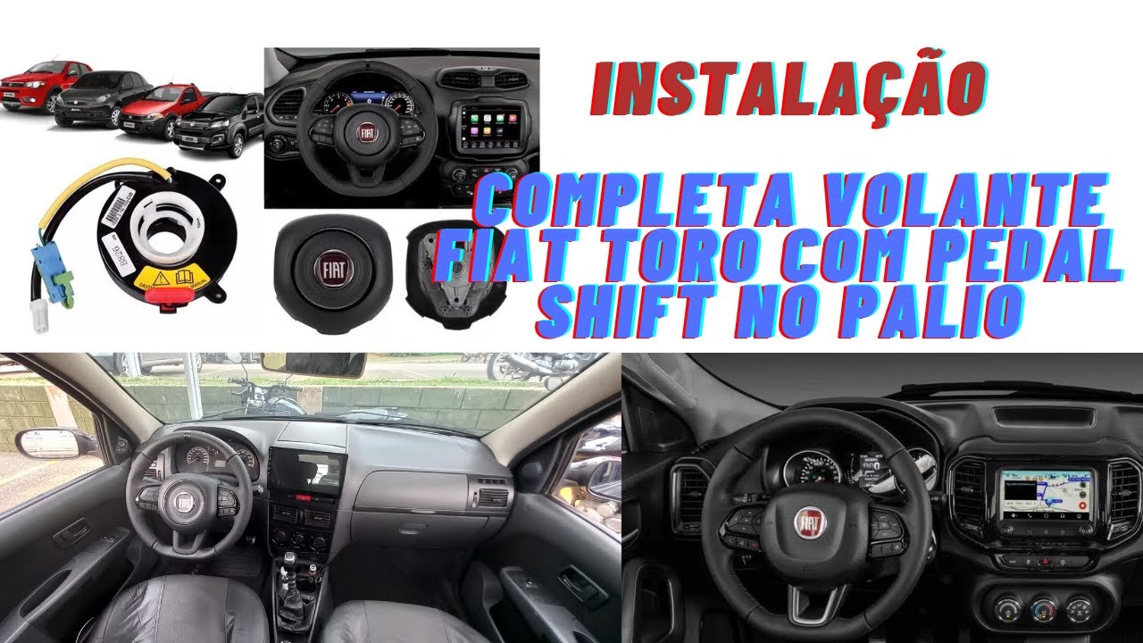 Agora a Fiat Pira / Volante da Toro e Jeep Renegade com pedal shift  no Palio! Instalação completa.