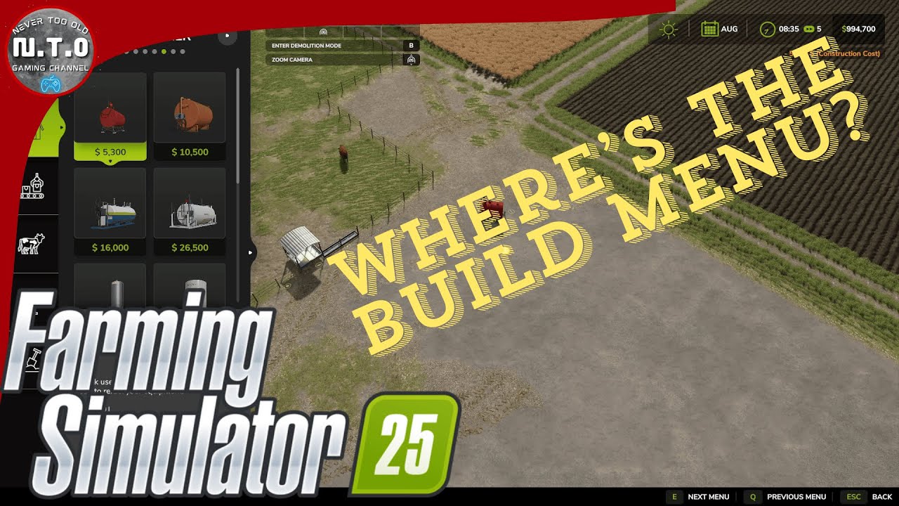 Farming Simulator 25: Jak otworzyć menu budowy/konstrukcji &ndash; FS25