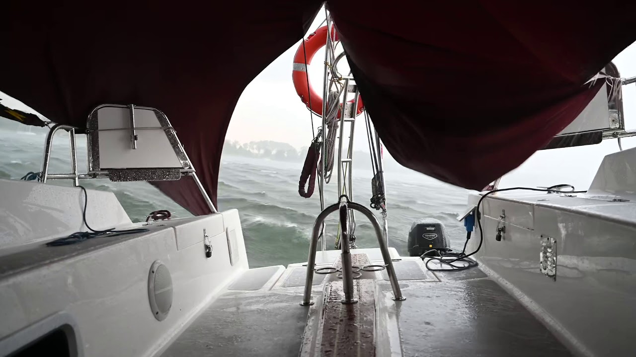 Szkwał na Mazurach, jezioro Mamry, Port Trygort, 2019.06.27