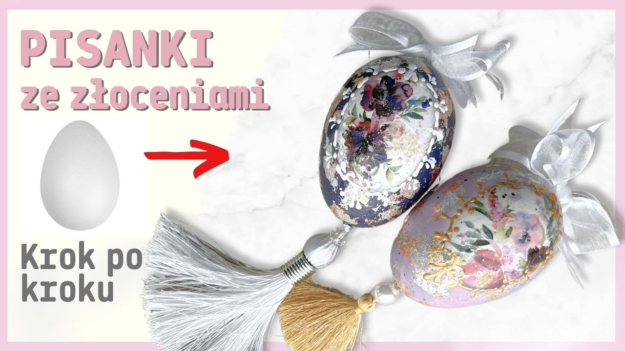 Pisanki ze złoceniami krok po kroku No. 959