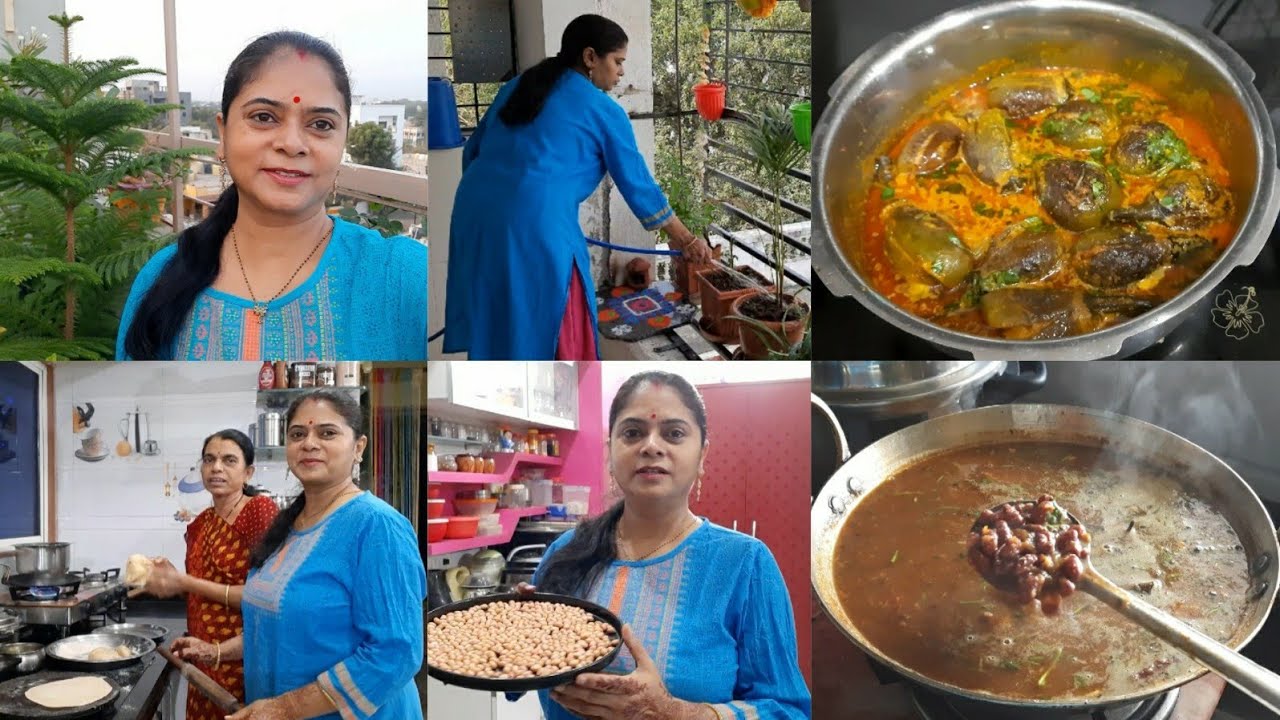 MY BREAKFAST LUNCH TO DINNER FULLDAY ROUTINE, MASALA BHARLI VANGI, GHADHICHI POLI, RAJMA RICE, FUNKE