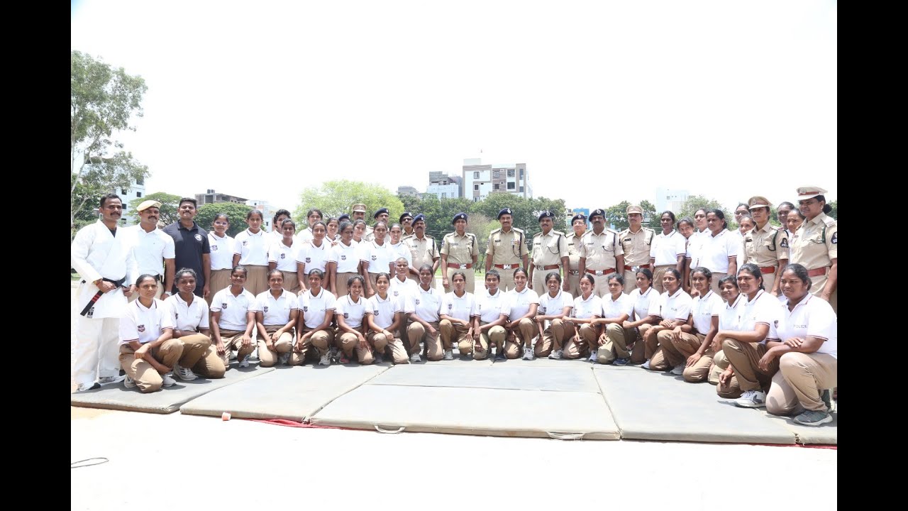 VISUALS of  Goshamahal Stadium/ Relocation of Police Units/ demo of Swift Women Action Team