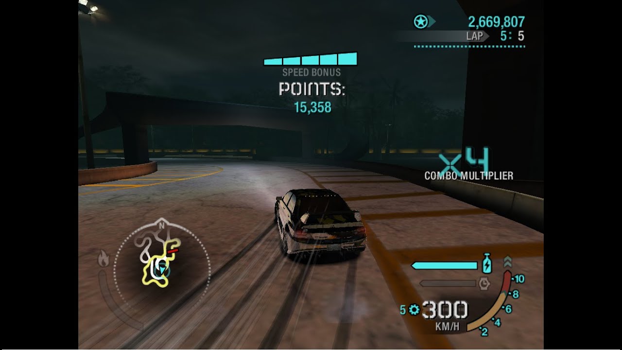 NFS Carbon DRIFT | Park Drive Drift | 5 laps EVO (keyboard)