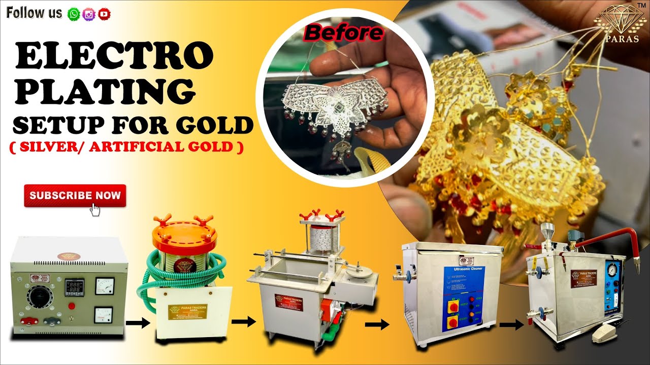 Gold plating setup | Electroplating setup for Gold | Imitation Jewellery