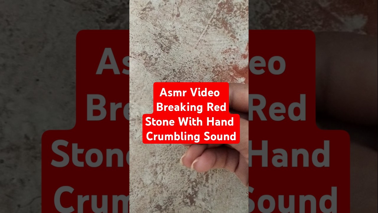 Crushing Red Stone With Hand#asmrvideo#crumbling #crumblingvideos #crushing #crushingvideo #mudasmr