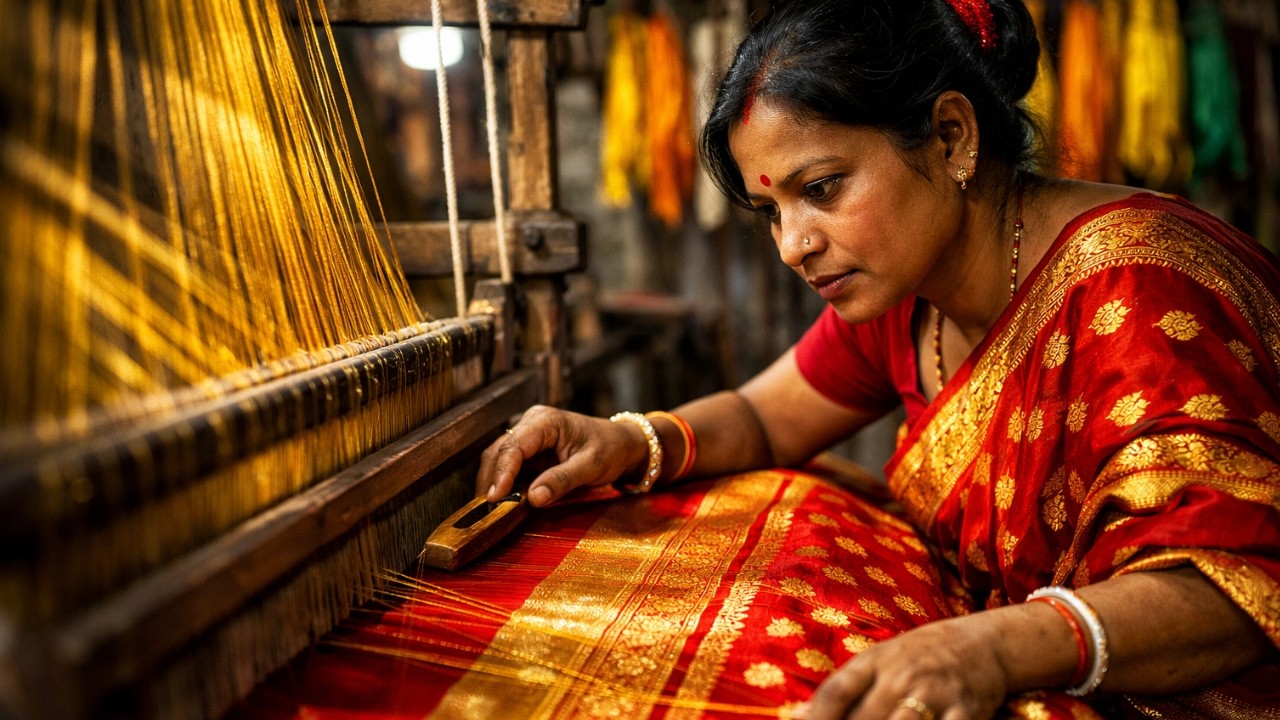 You’ll Be Amazed How Silk Sarees Are Made in West Bengal