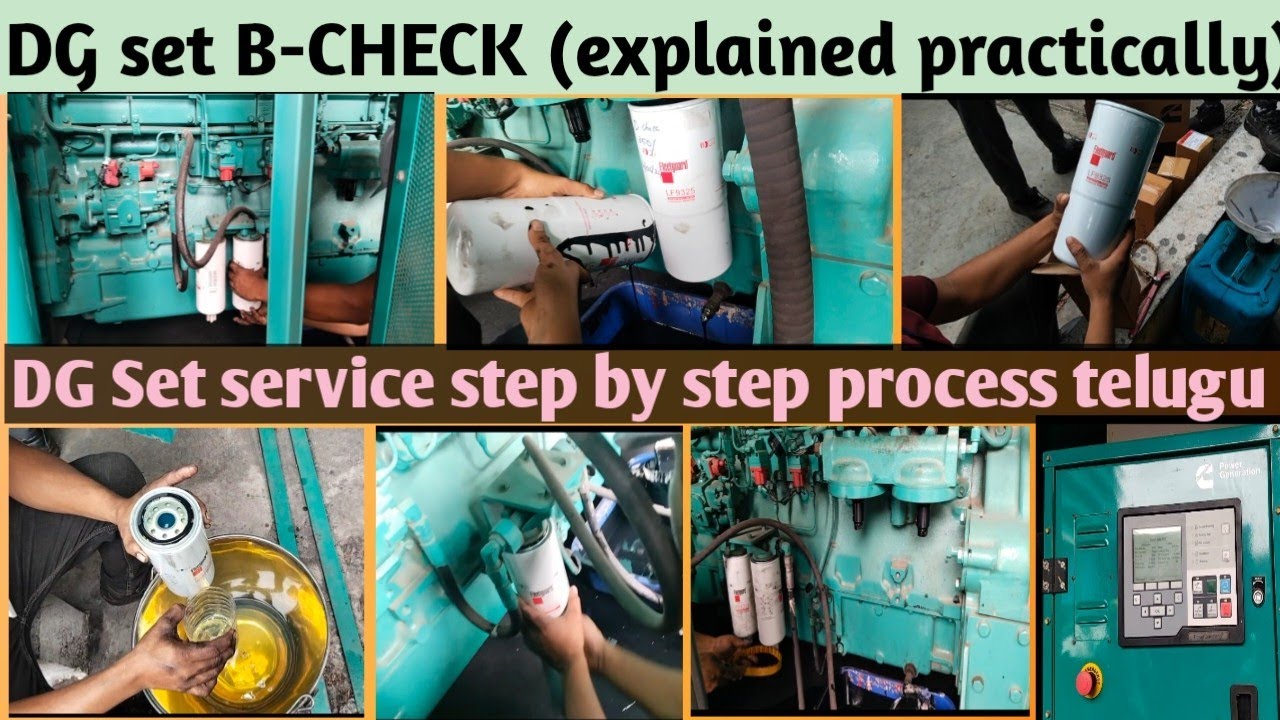 DG Set B-Check|Diesel Generator Preventive Maintenance Explained|DG set B-CHECK step by step telugu