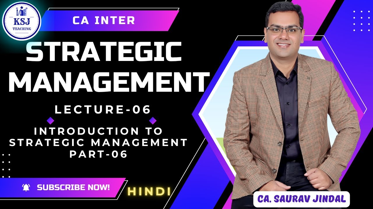 CA Inter Strategic Management Free Lectures | Ch-01-Introduction to SM-06 