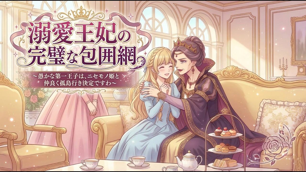 溺愛王妃の完璧な包囲網　～愚かな第一王子は、ニセモノ姫と仲良く孤島行き決定ですわ～#異世界恋愛#公爵令嬢#溺愛#ざまぁ#婚約破棄#ハッピーエンド#王妃様最強#筋肉王子#勘違い男#乙女ゲーム風