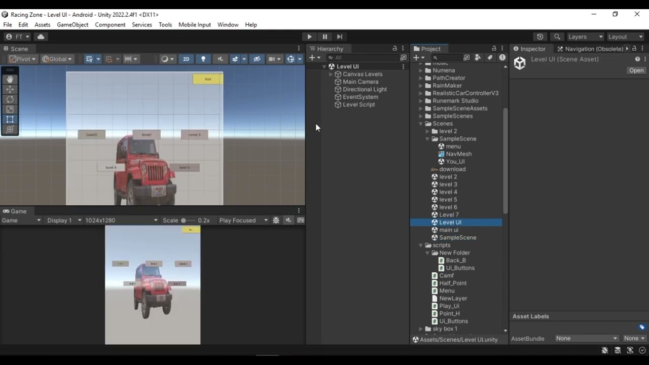 How to Design UI Buttons and Level selection panel Part2 in Unity |3D| in Urdu Language