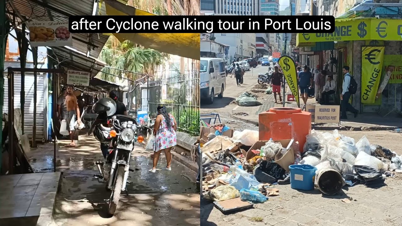 walking tour in Port Louis after Belal Cyclone 🥲