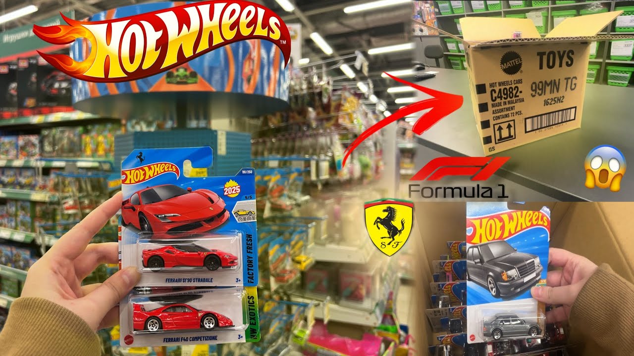 Охота на Hot Wheels: нашла Феррари и формулу / новый кейс в ОКЕЙ 
