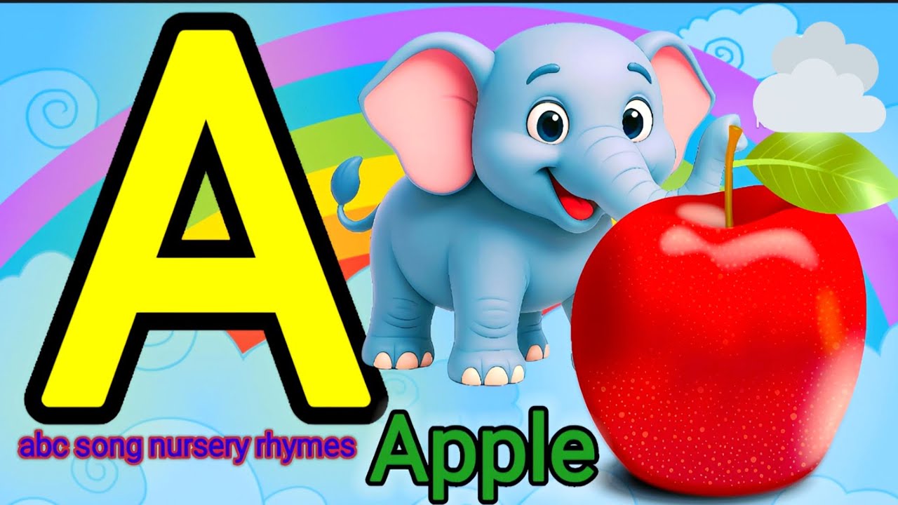 A for apple 🍎 | अ से अनार | b for ball ⚽️ | ABC Ponic song nursery rhymes |  abc alphabets song