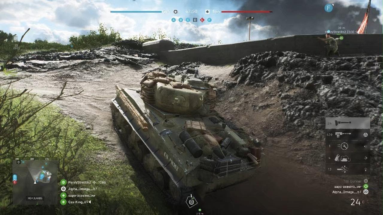 Battlefield V Sherman Commander & Squad Takes Iwo Jima