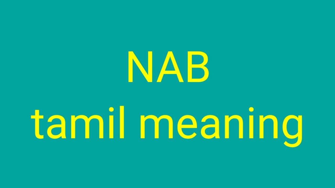 NAB tamil meaning/sasikumar