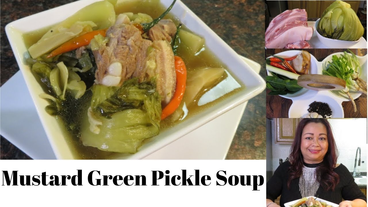 Chinese Mustard Green Pickle with Pork Bone Soup