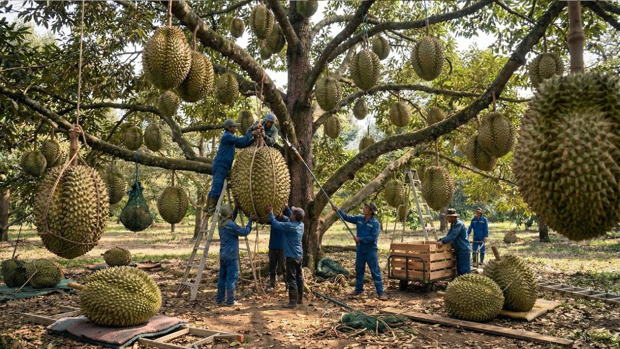 How They Grow And Harvest Durian – From Seedling To Finished Durian Fruit