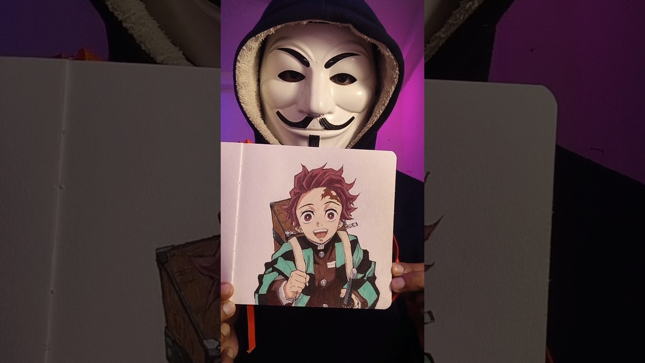 [ASMR] Drawing Tanjiro Kamado 🌊 #tanjiro #drawing #asmr #satisfyingart