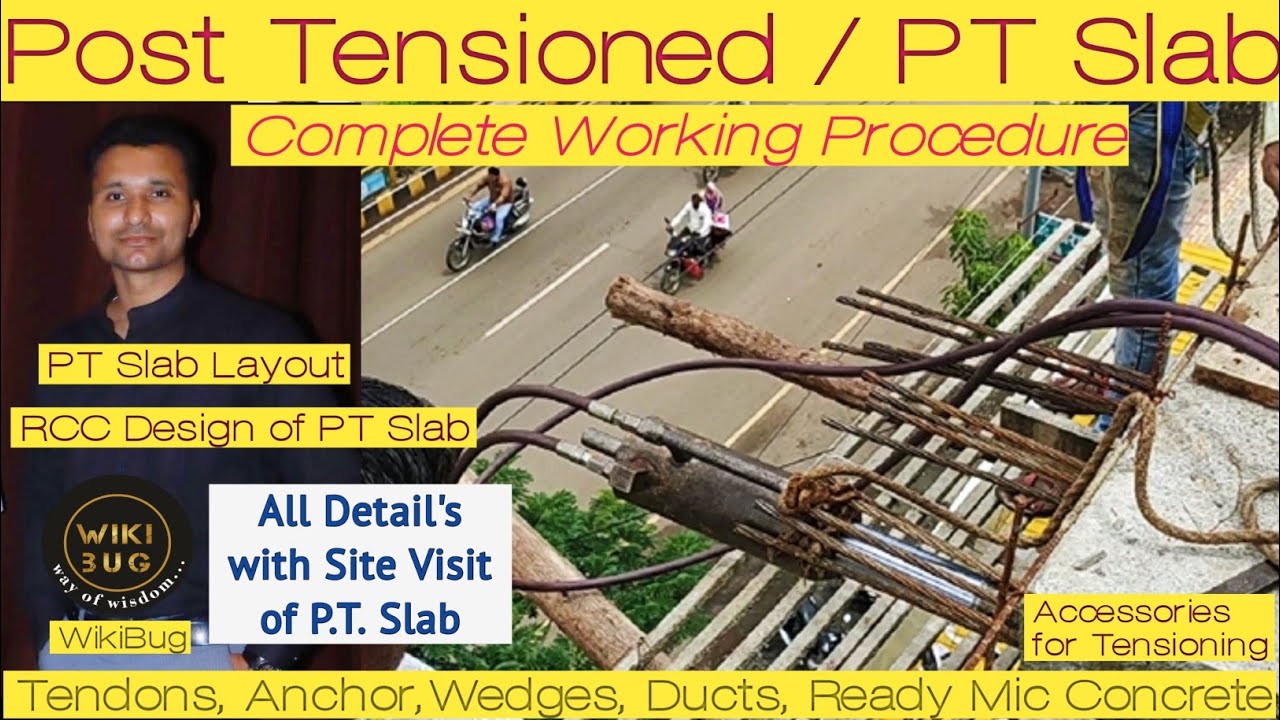 Procedure of Post Tension Slab construction| Sequence of PT slab construction with layout drawing