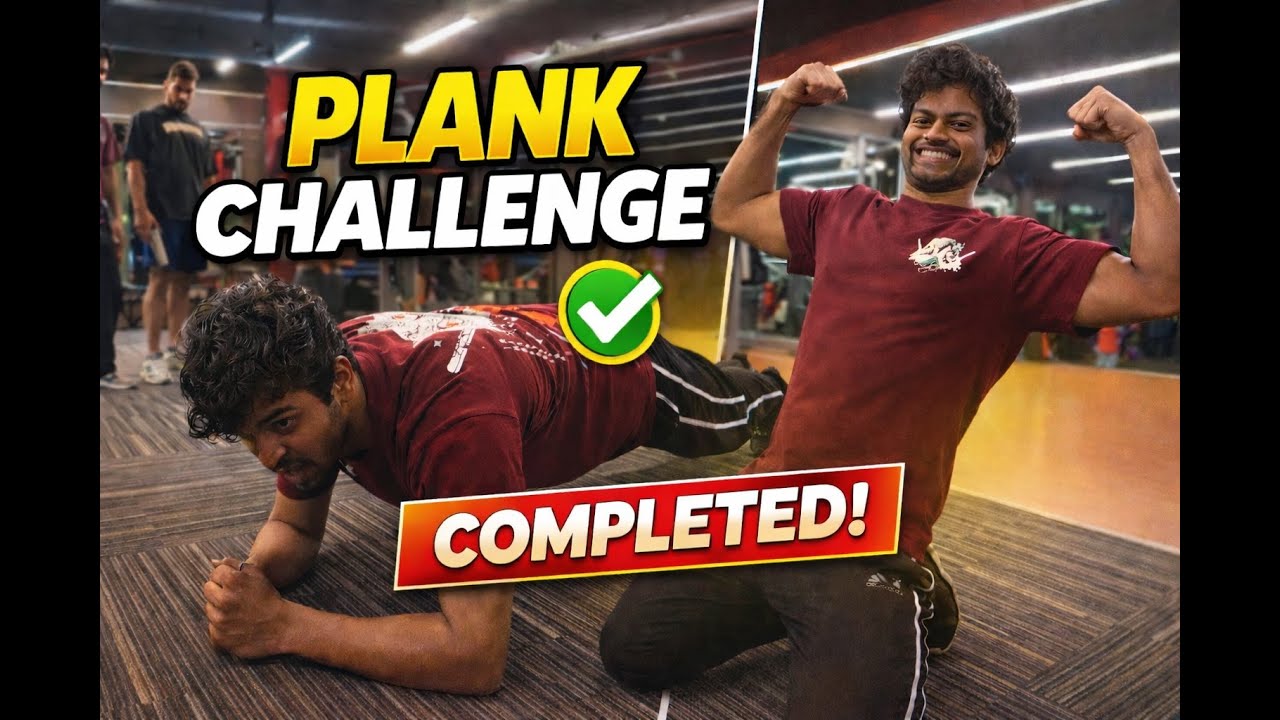Plank Challenge Complete 💪 | Gym Plank Challenge 🔥 | 100KAMNAvlog