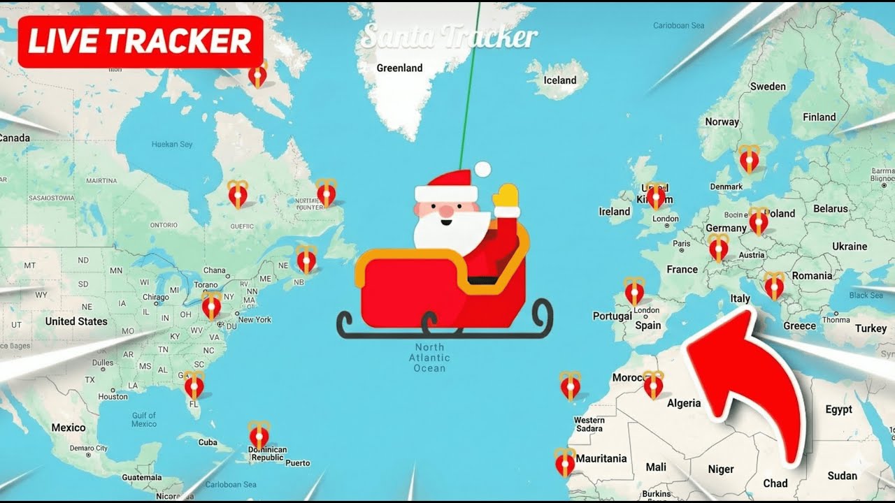 🔴LIVE🔴Google Santa Tracker 2025 - Track Santa LIVE Right Here! - Part 1